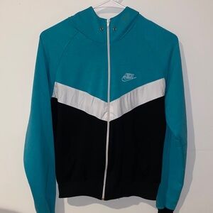 Vintage 80’s 90’s Nike Teal and Black Women's Jacket Size XS/Small